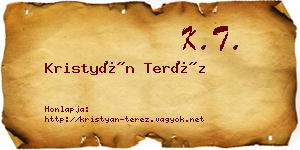 Kristyán Teréz névjegykártya