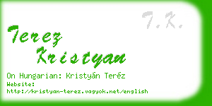 terez kristyan business card